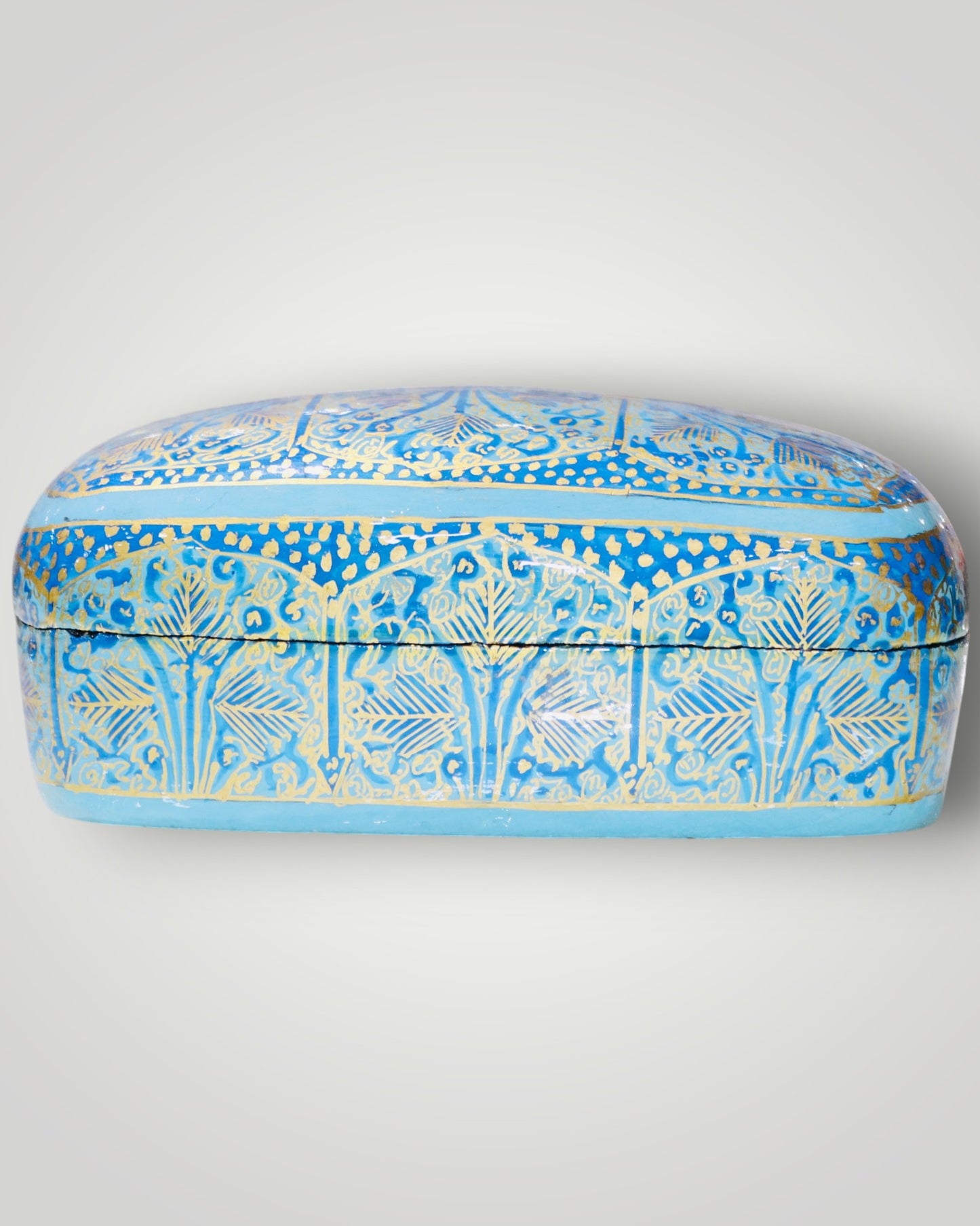 Blue Paper Mache Meter Box