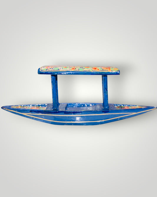Blue Paper Mache Shikara