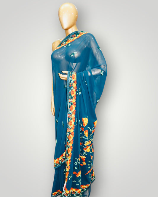 Black Georgette Saree