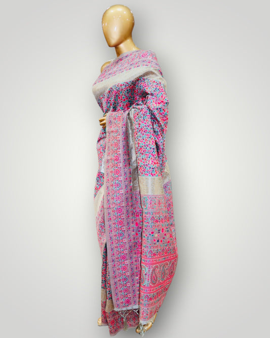 Grey Kani Allover Saree