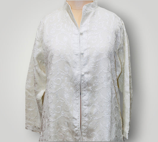 White Cashmere Ari Jali Short Jacket
