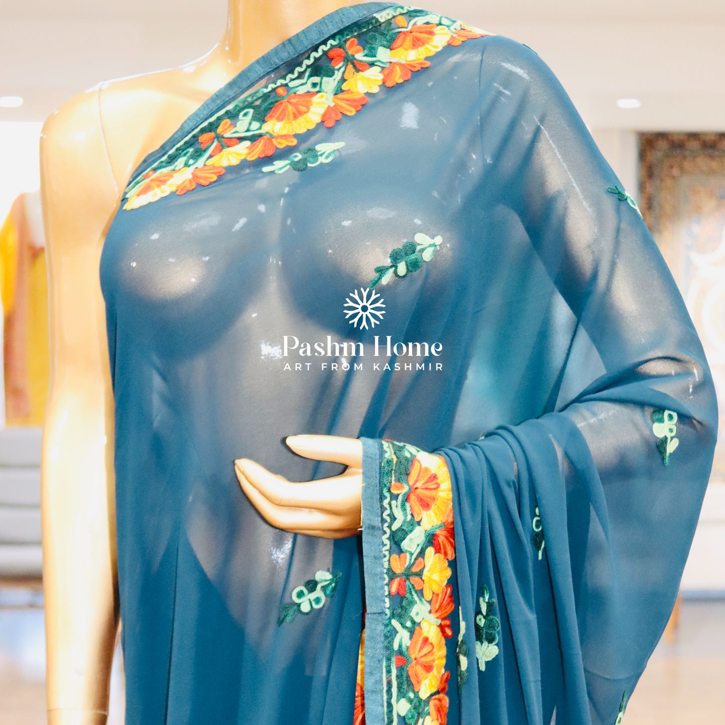 Black Georgette Saree