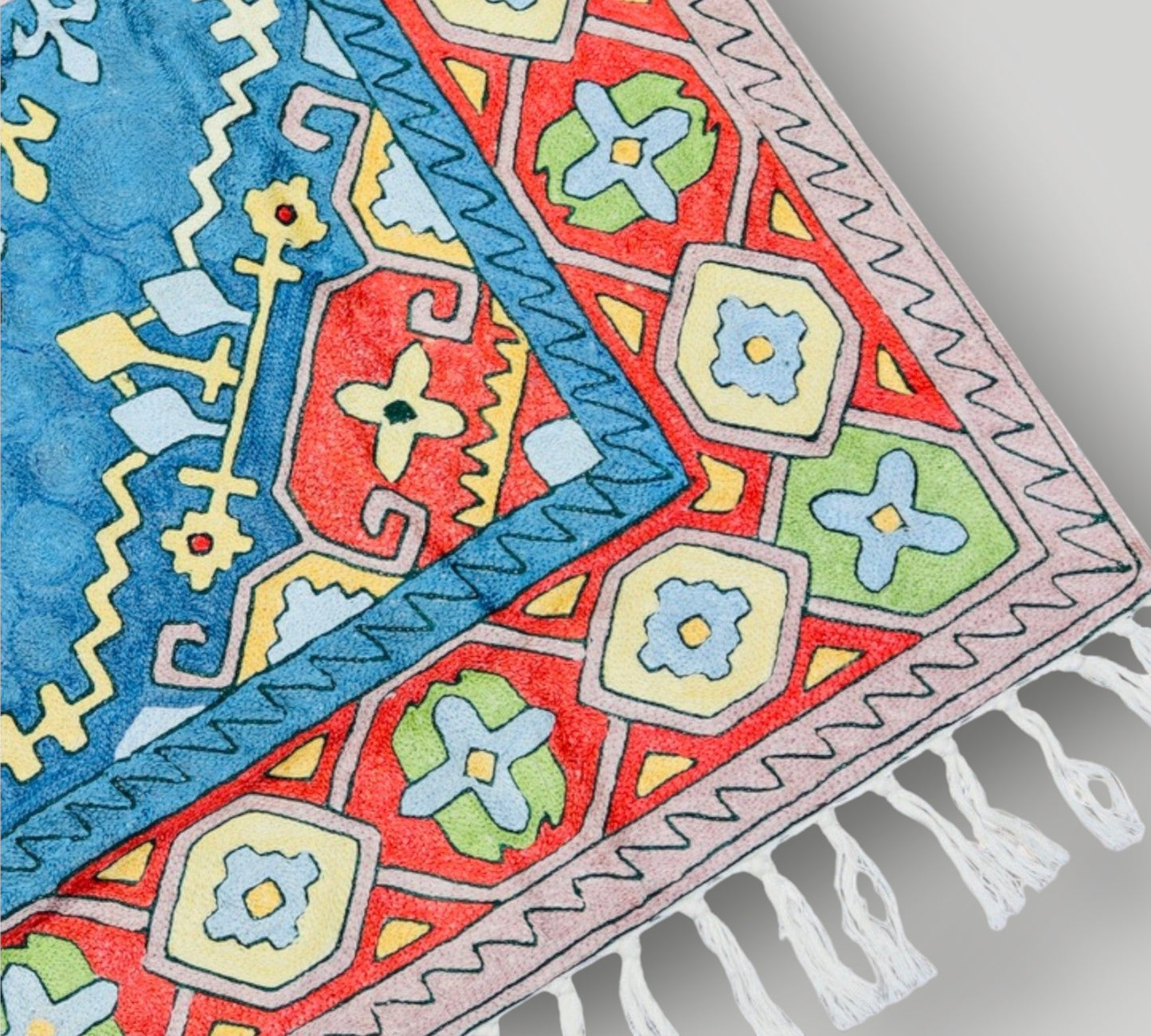 Silk Chainstitch Handmade Klim Rug