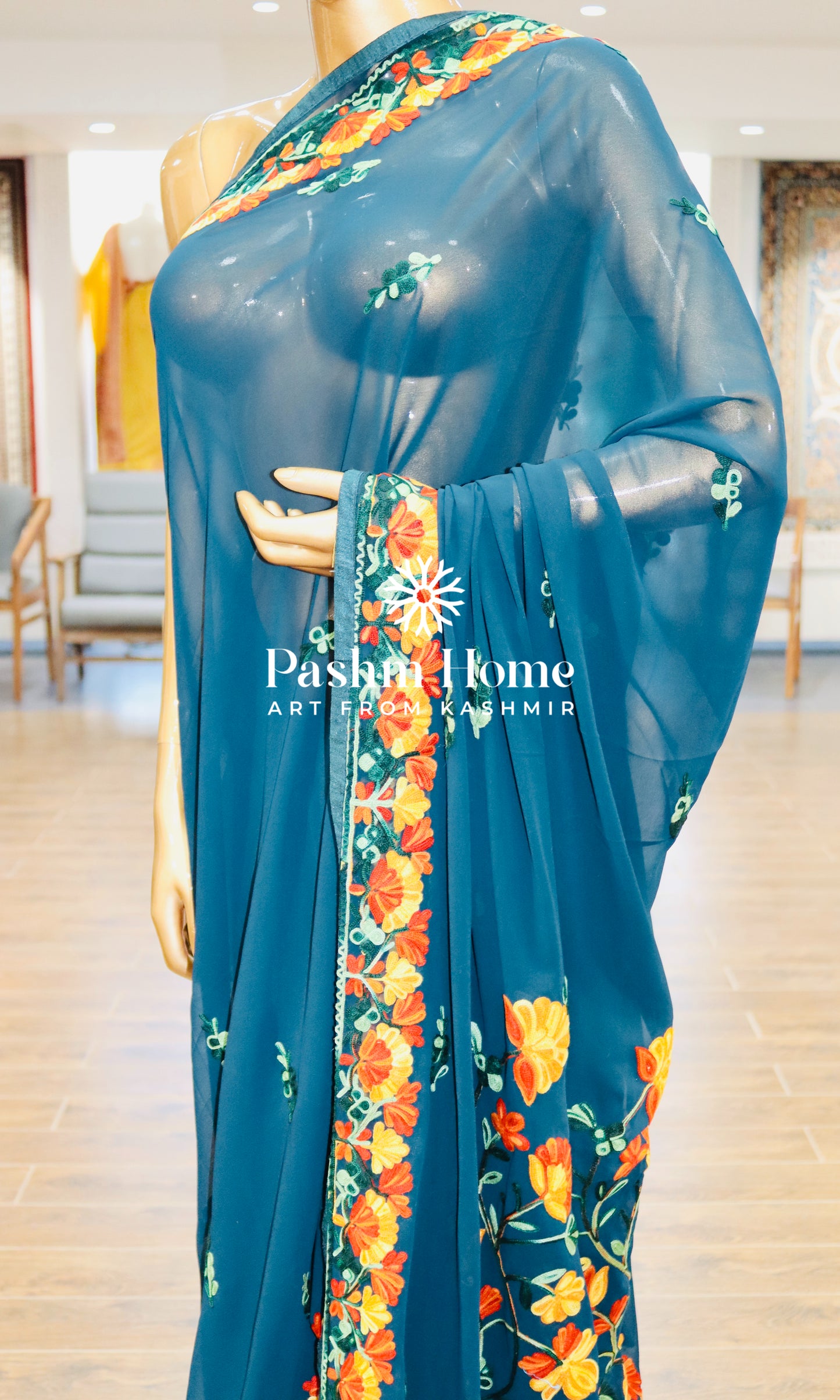 Black Georgette Saree