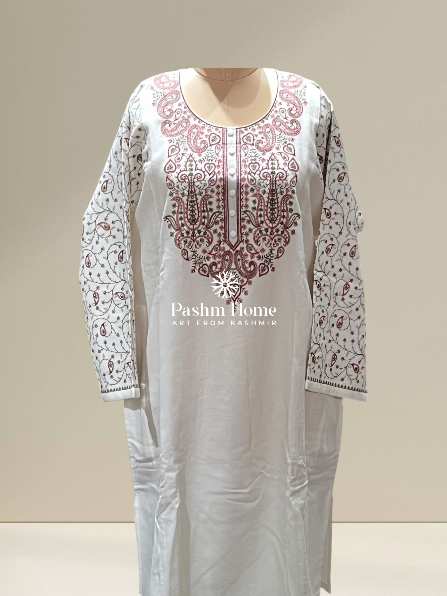 Maroon Embroidered Pheran
