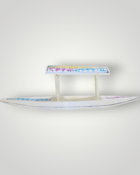 White Paper Mache Shikara