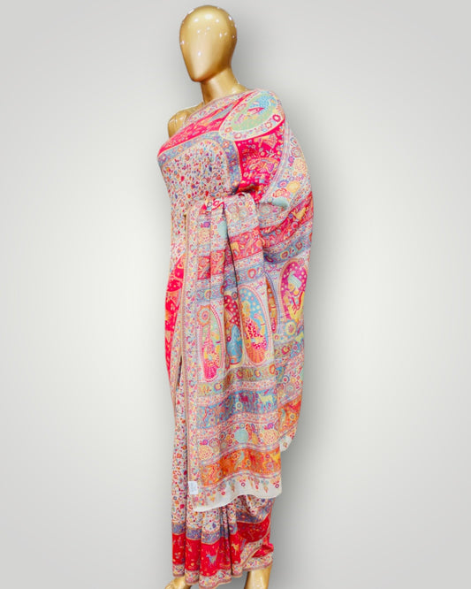 Beige Raja Rani Kani Saree