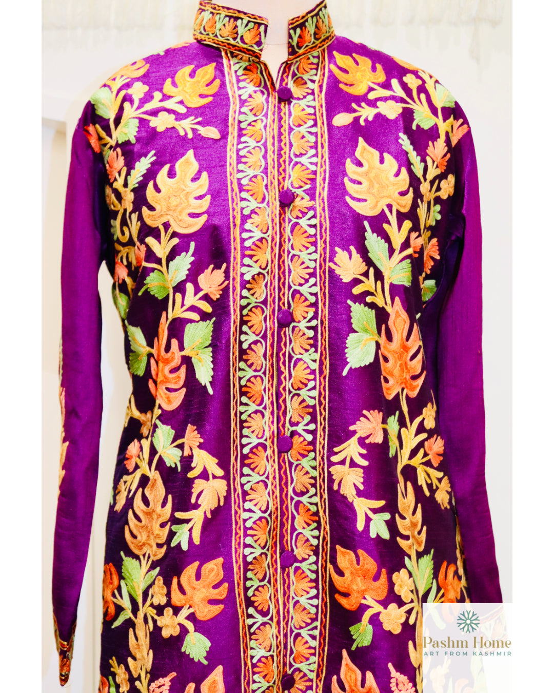 Silk Ari Chinar Long Jacket