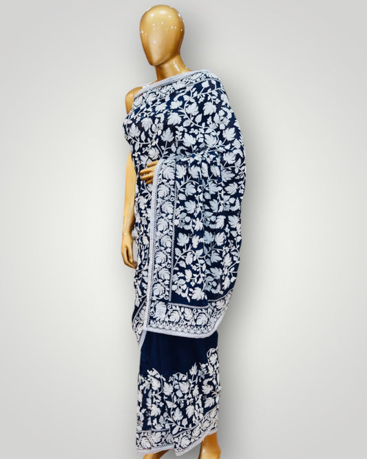Blue Ari Work All Over Saree