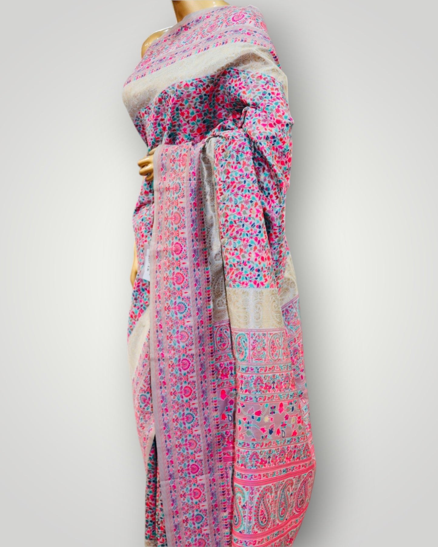 Grey Kani Allover Saree
