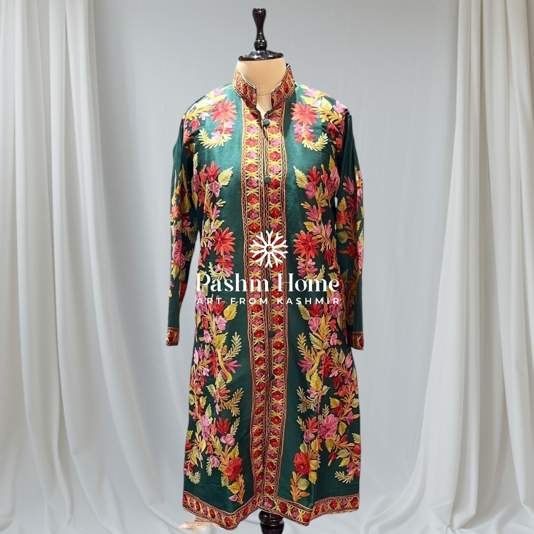 Floral Green Ari Long Jacket