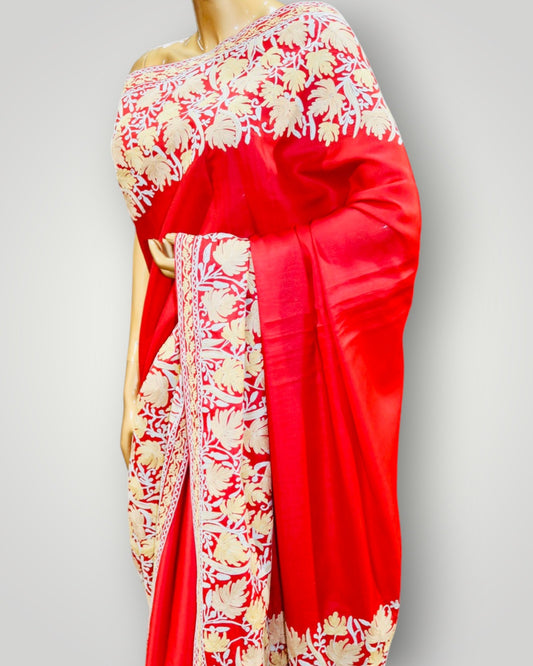 Red Silk Ari Saree