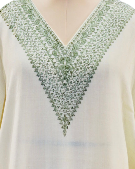 Olive Cashmere Ari Long Kaftaan