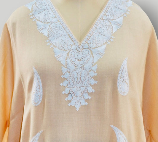 Cream Cashmere Long Kaftaan