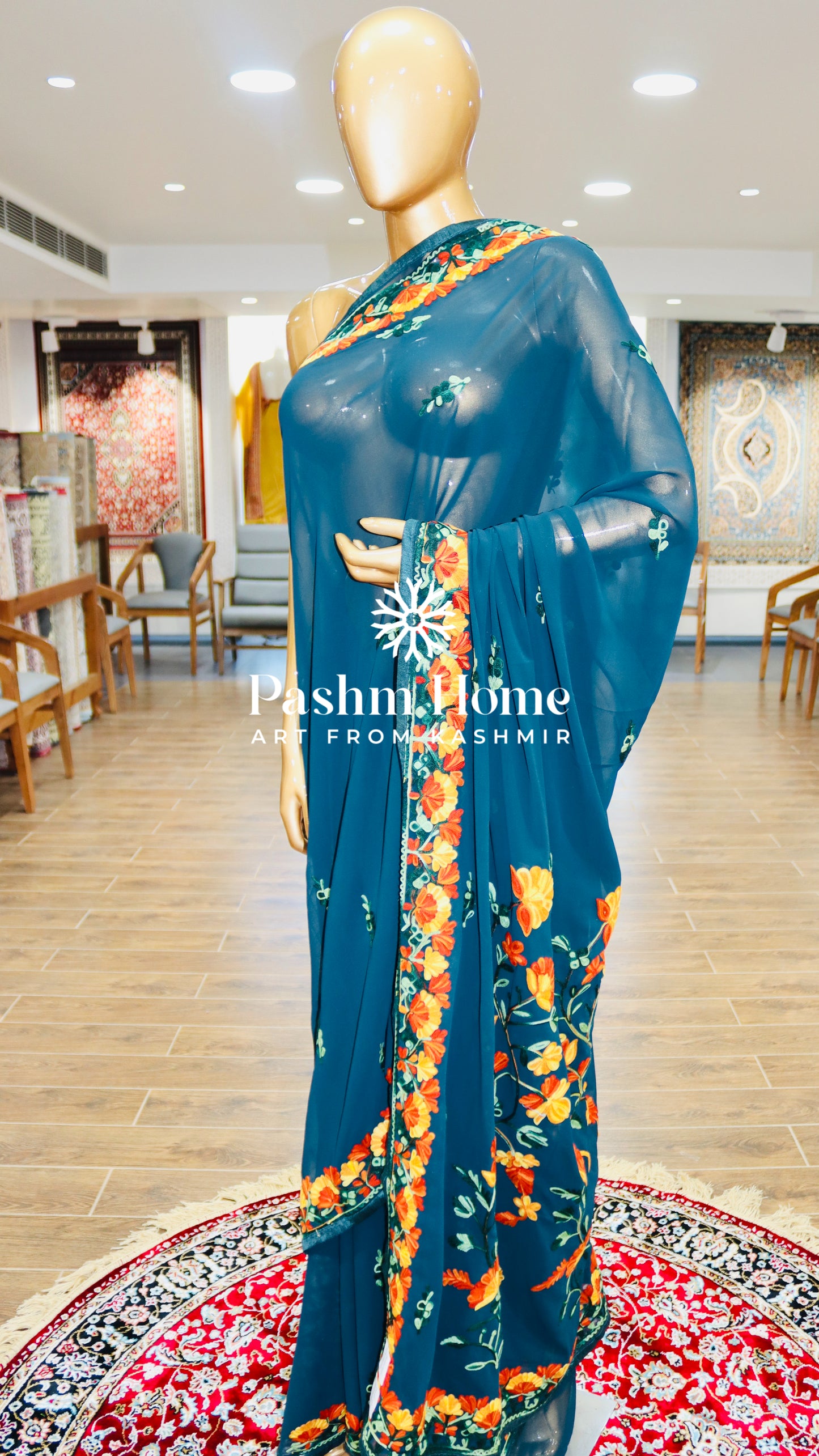 Black Georgette Saree