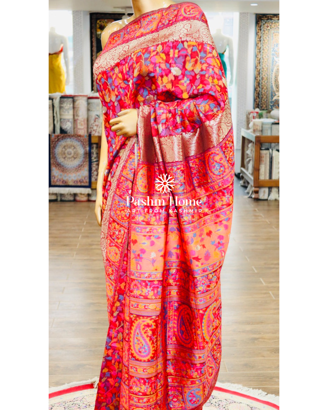 Kani Silk Saree With Resham Border
