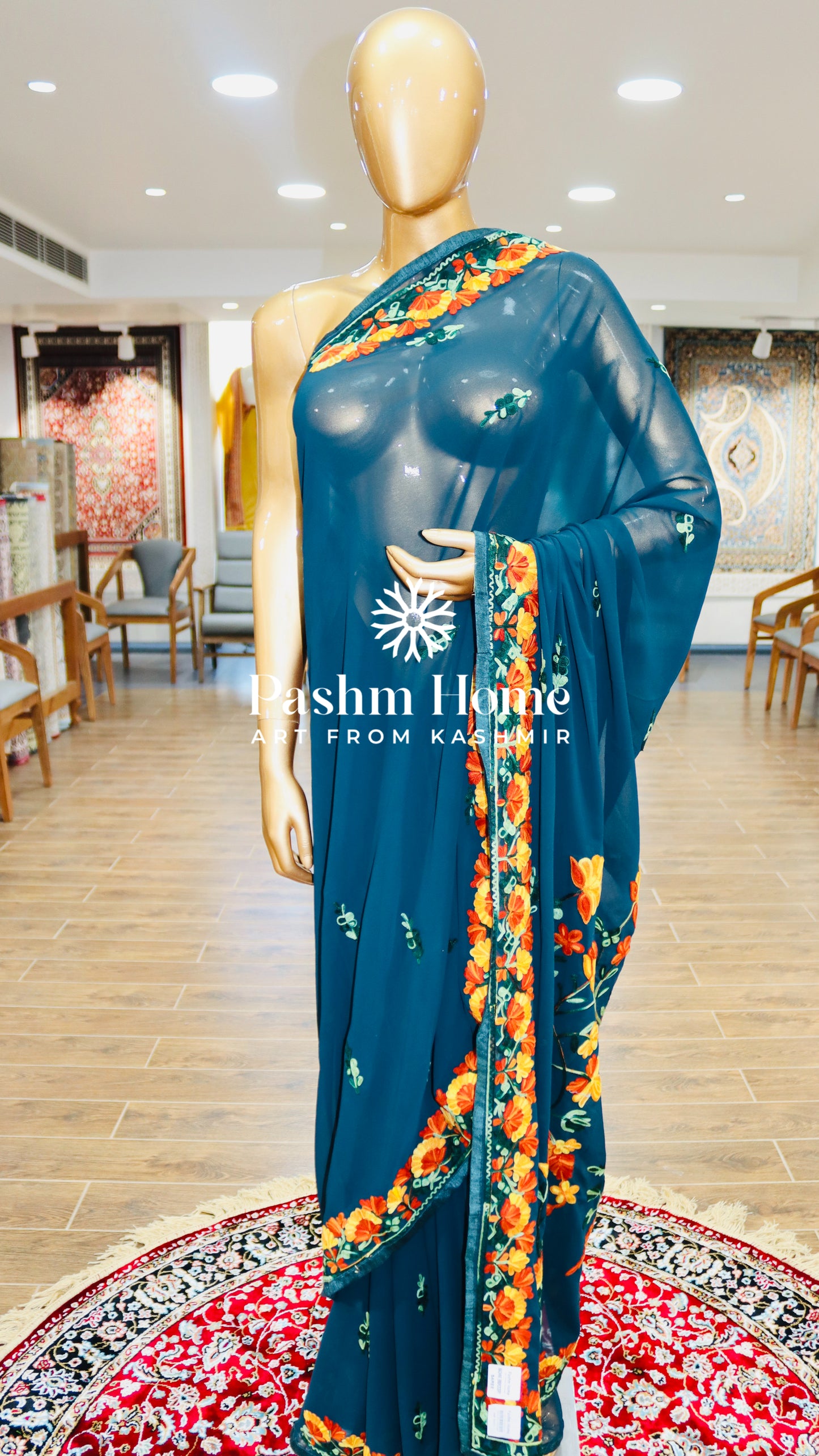 Black Georgette Saree