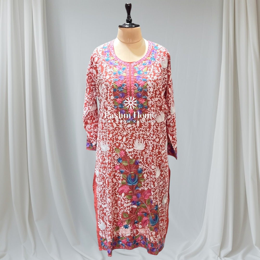 Pink Floral Pure Georgette Top Suit