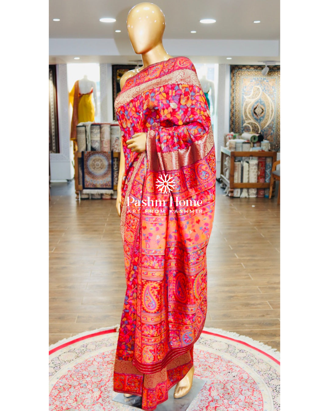 Kani Silk Saree With Resham Border