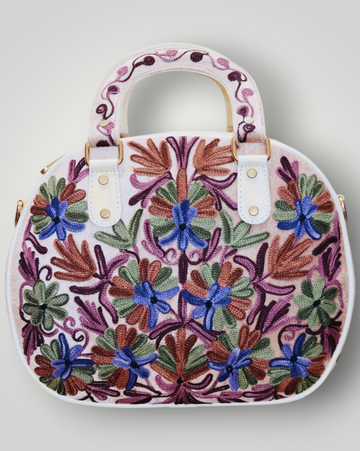 Light Pink Ari Handmade Embroidered Handbag