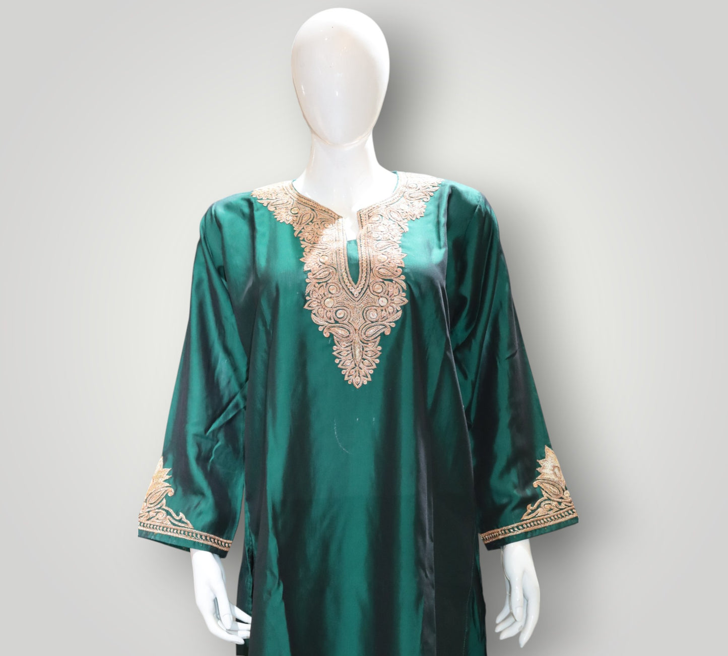 Emerald Green Pure Silk Tilla Work Cord Set
