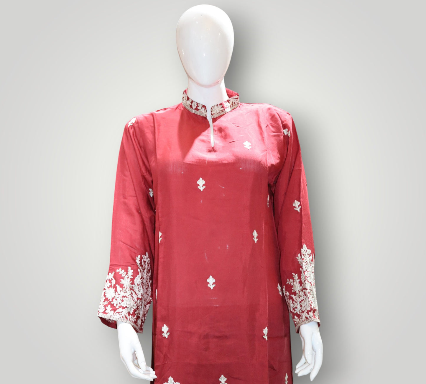 Red Pure Satin Silk Designer Cord Set