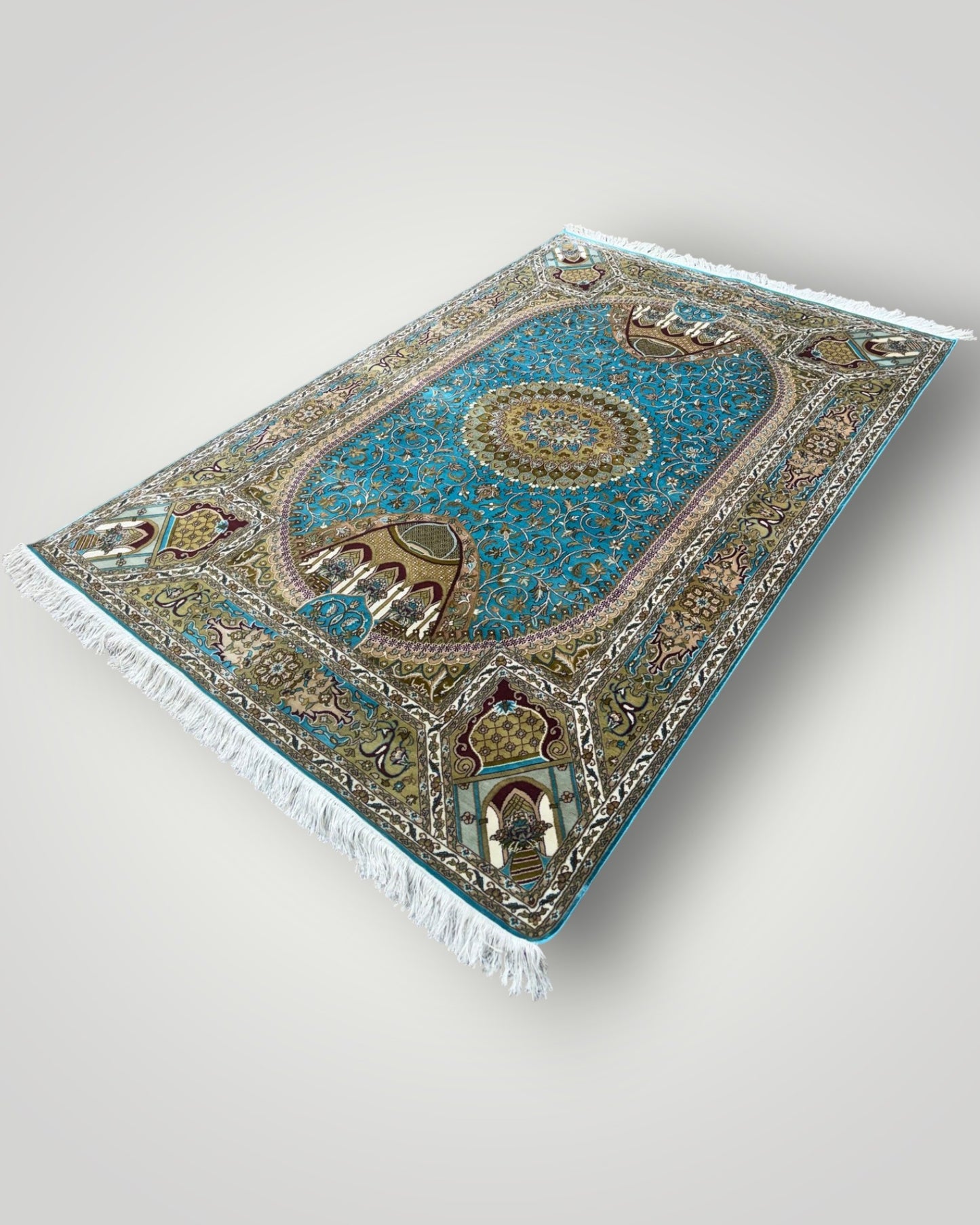 6FT × 4FT Pari Mahal Silk On Silk Hand Knotted Carpet
