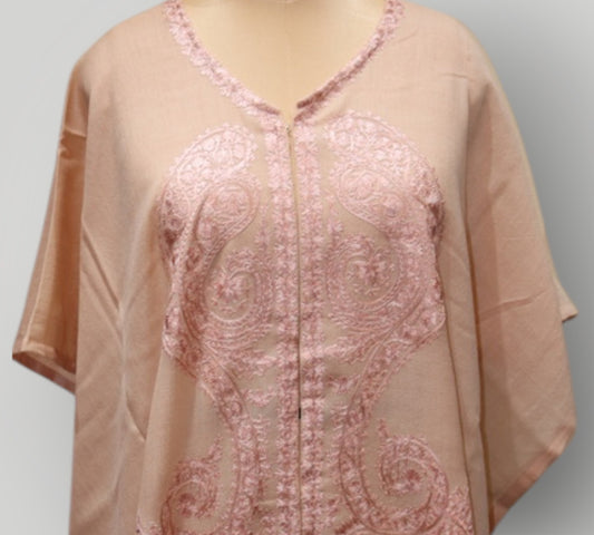Pink Cashmere Ari Paisley Cape Shawl