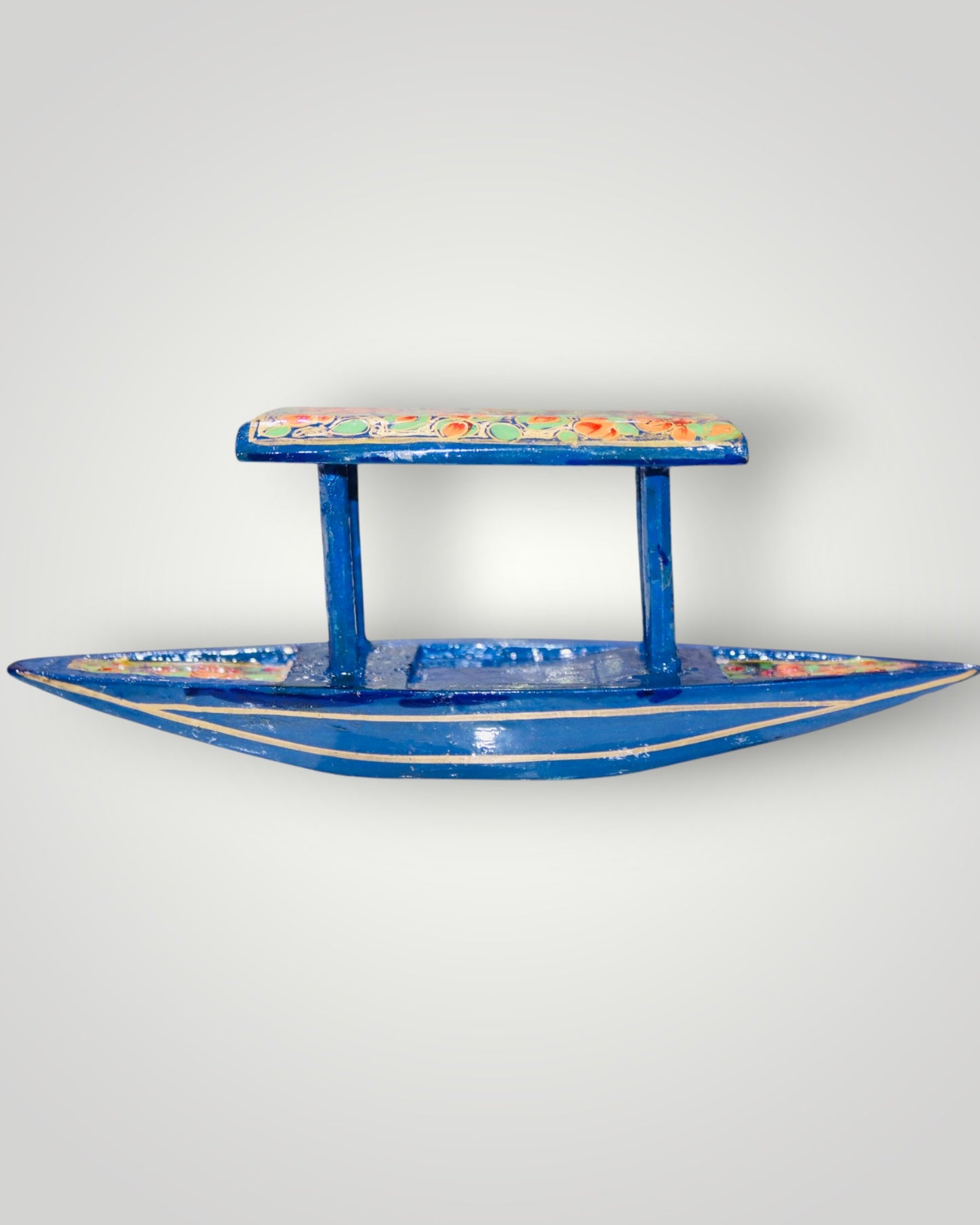 Blue Paper Mache Shikara