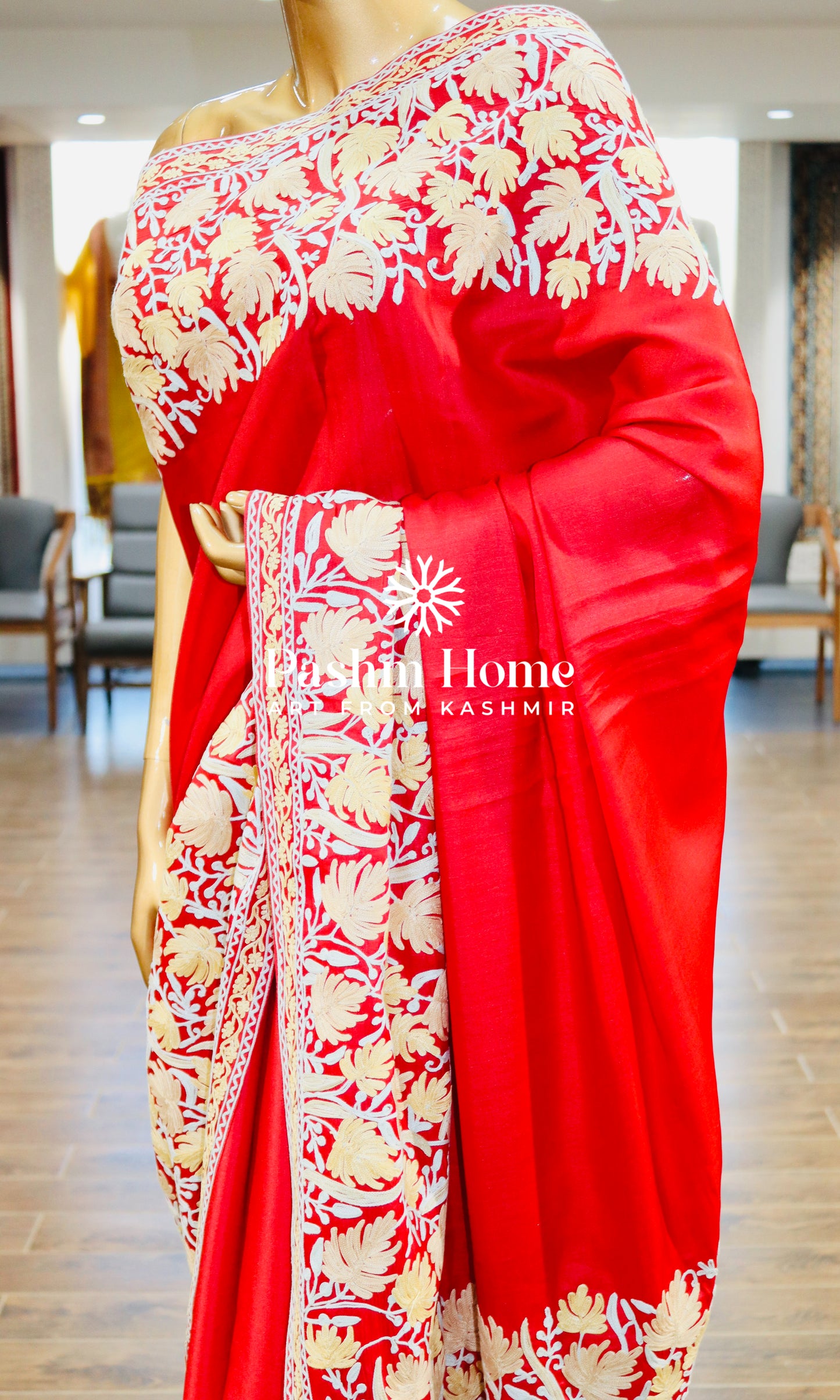 Red Silk Ari Saree