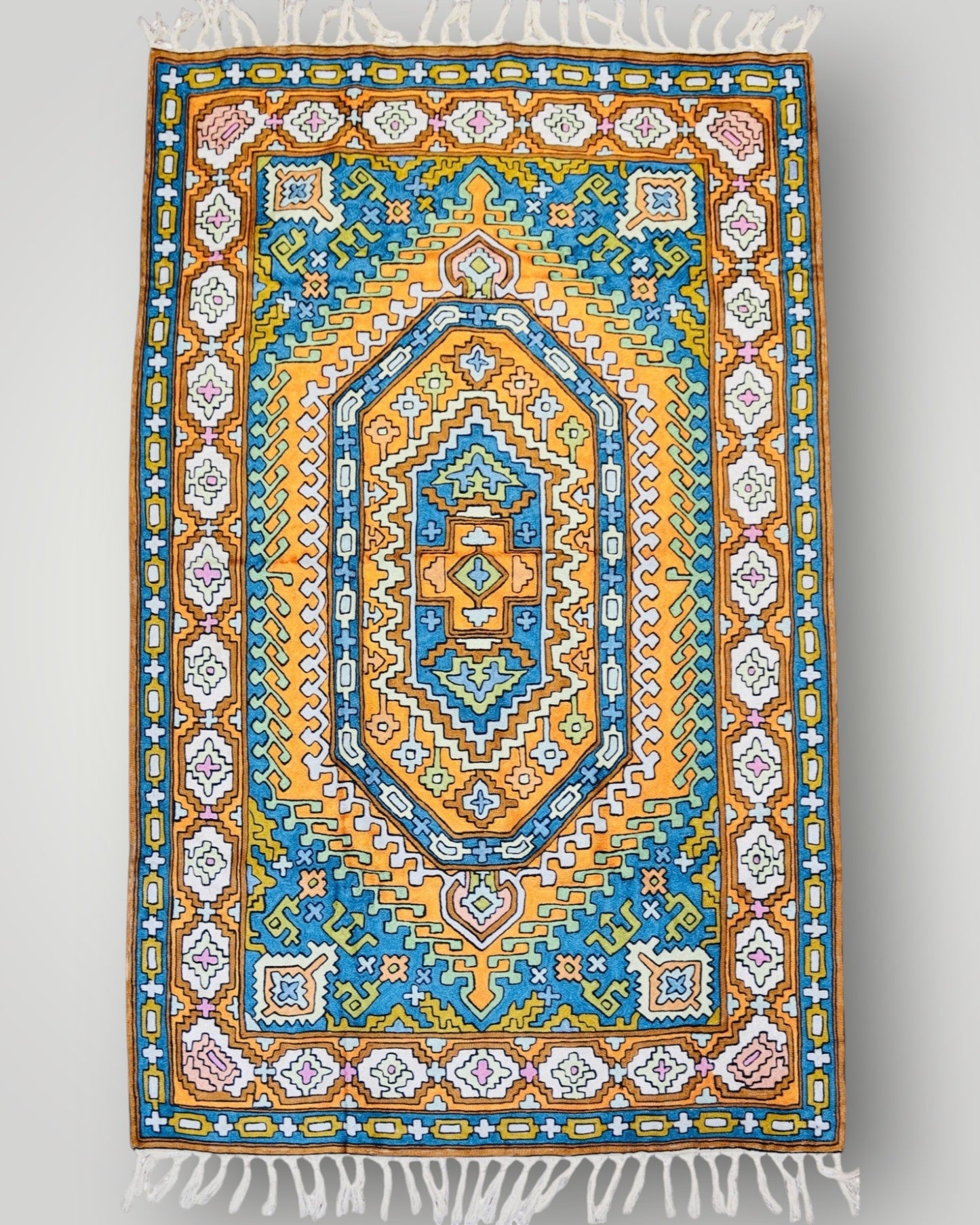 Silk Chainstitch Handmade Klim Rug