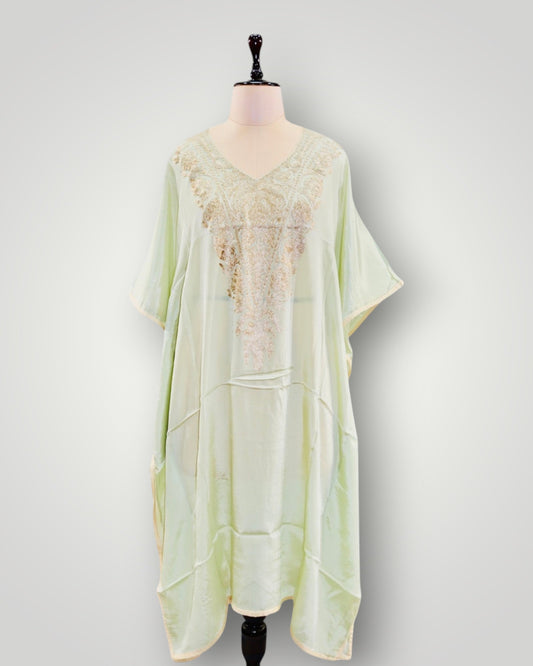 Olive Plain Georgette Ari Short Kaftaan