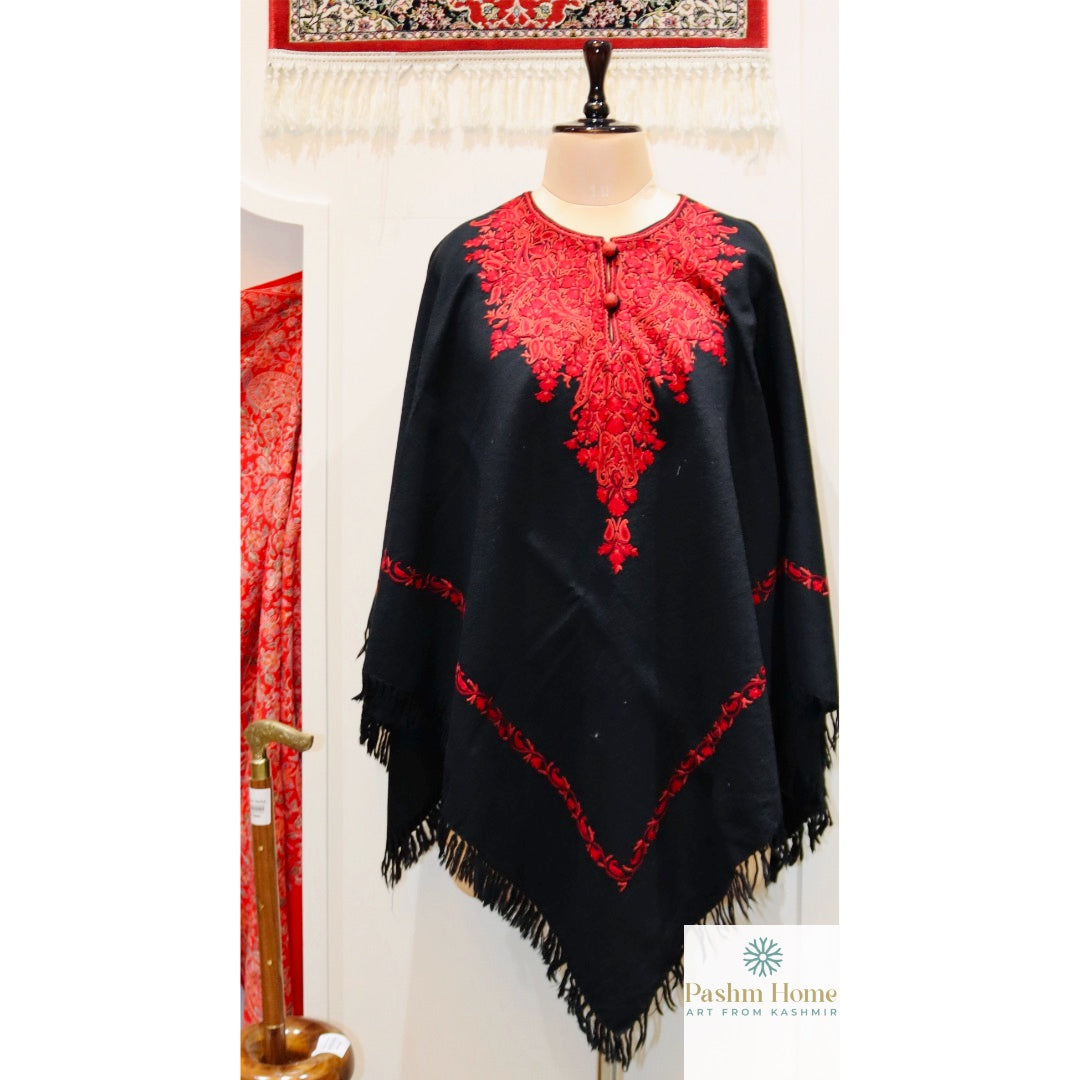 Black Handwoven Poncho