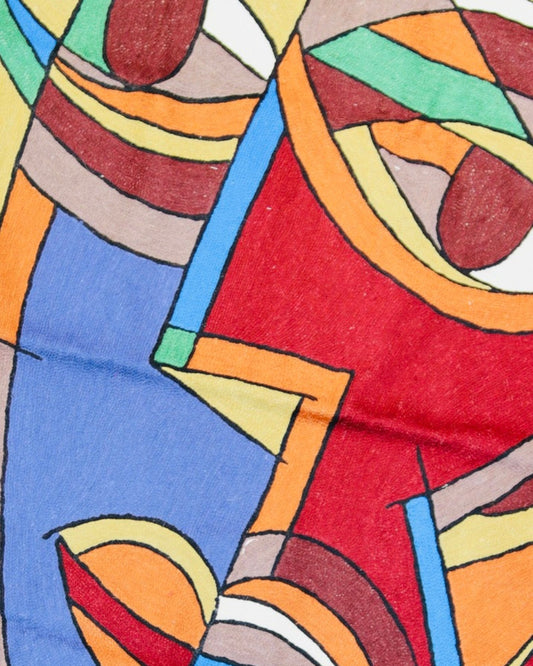 Silk Chainstitch Handmade Picasso Rug