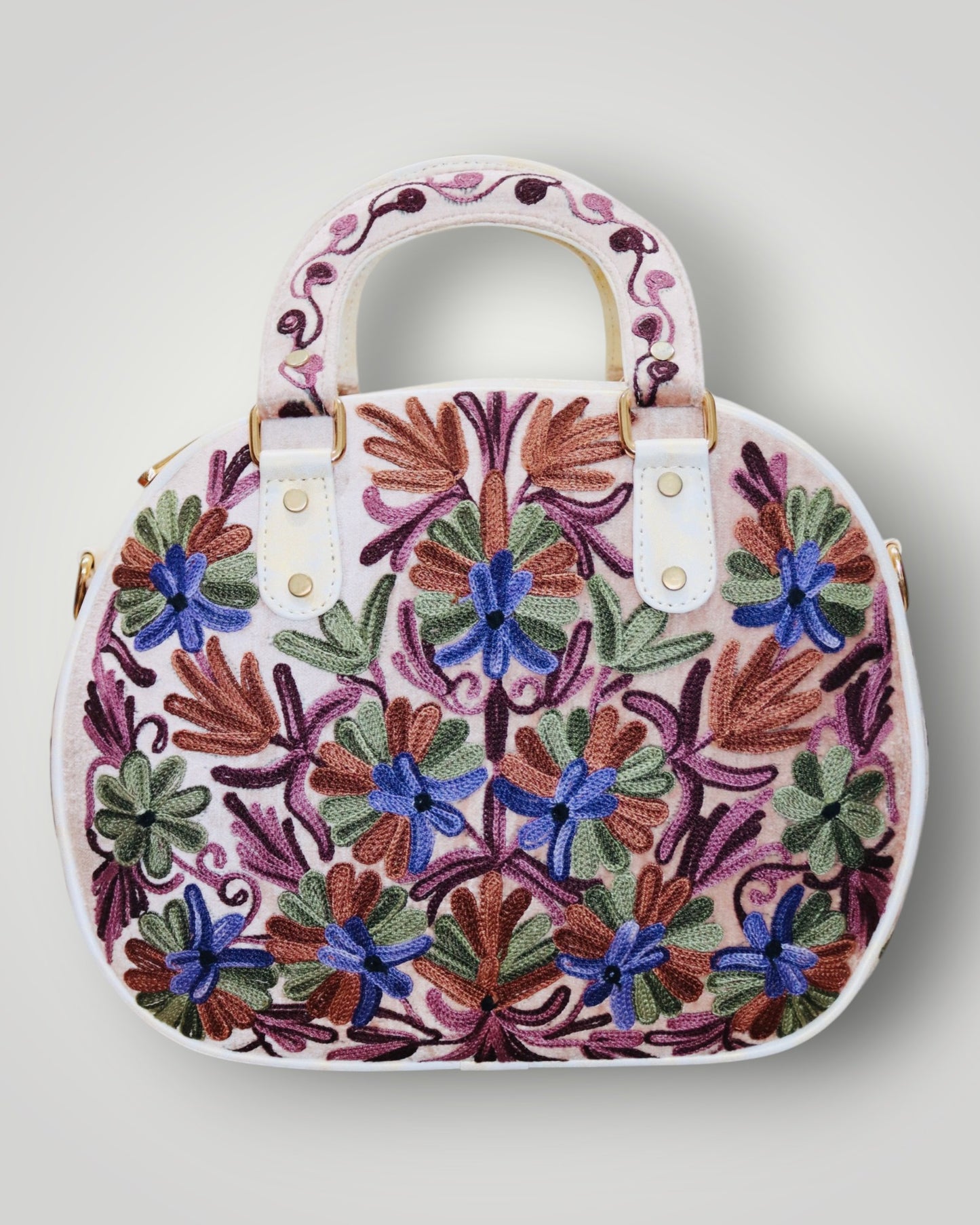 Light Pink Ari Handmade Embroidered Handbag