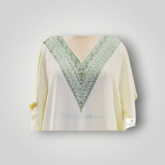 Olive Cashmere Ari Long Kaftaan