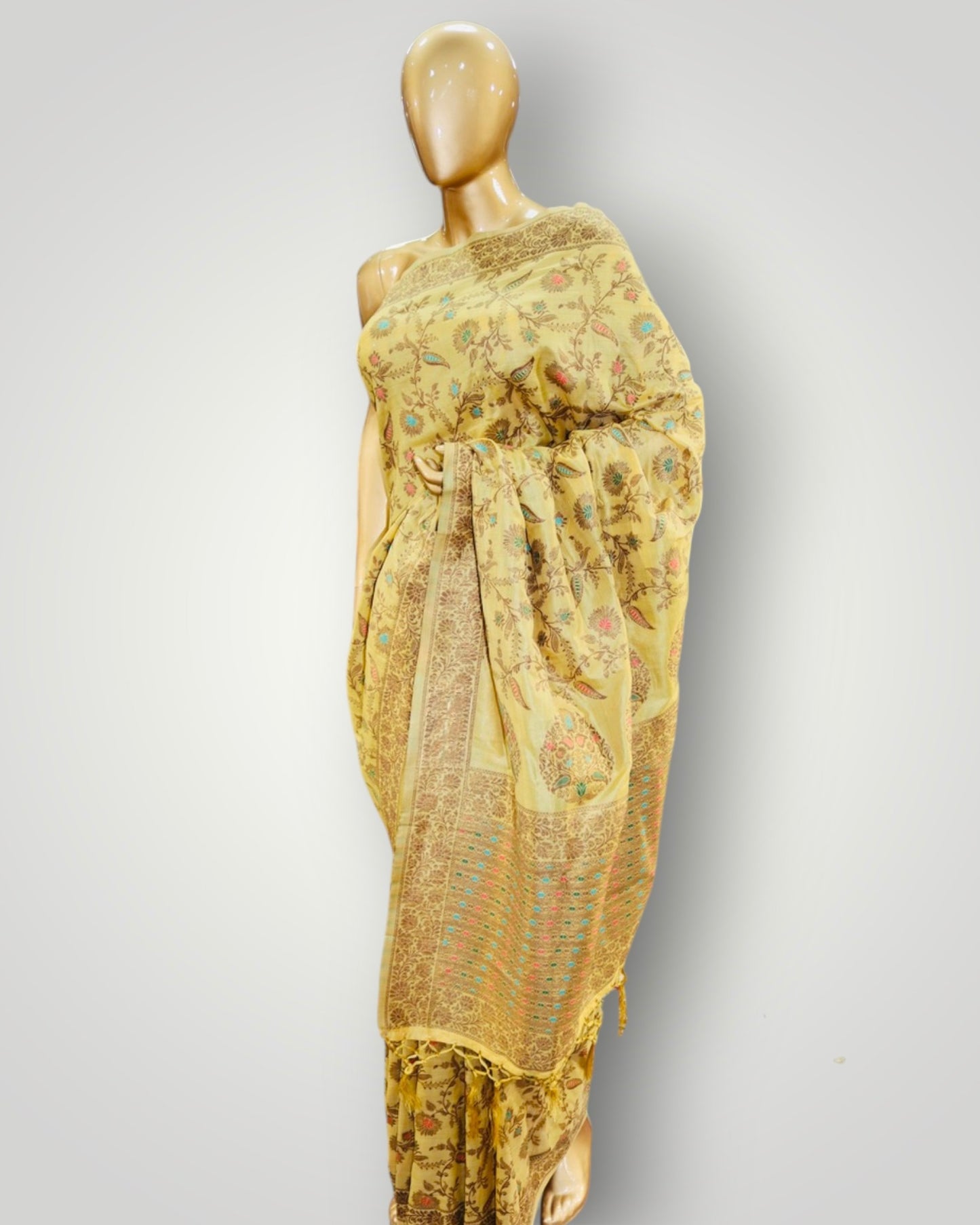 Yellow Kani Poshkaar Saree