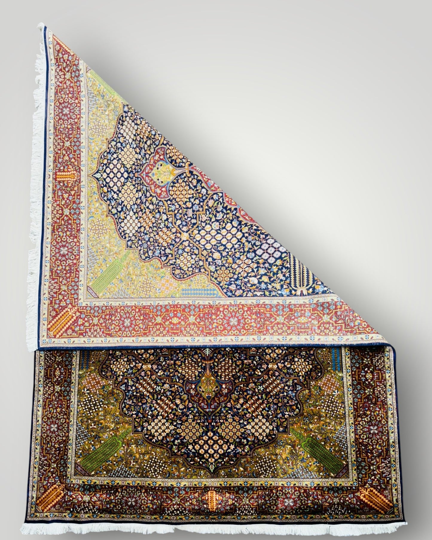 6 FT × 9 FT Joshgan Silk On Silk Hand Knotted Carpet
