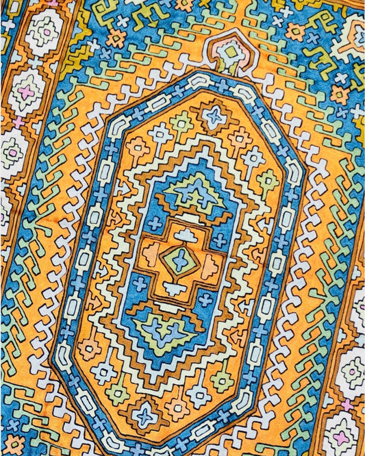 Silk Chainstitch Handmade Klim Rug