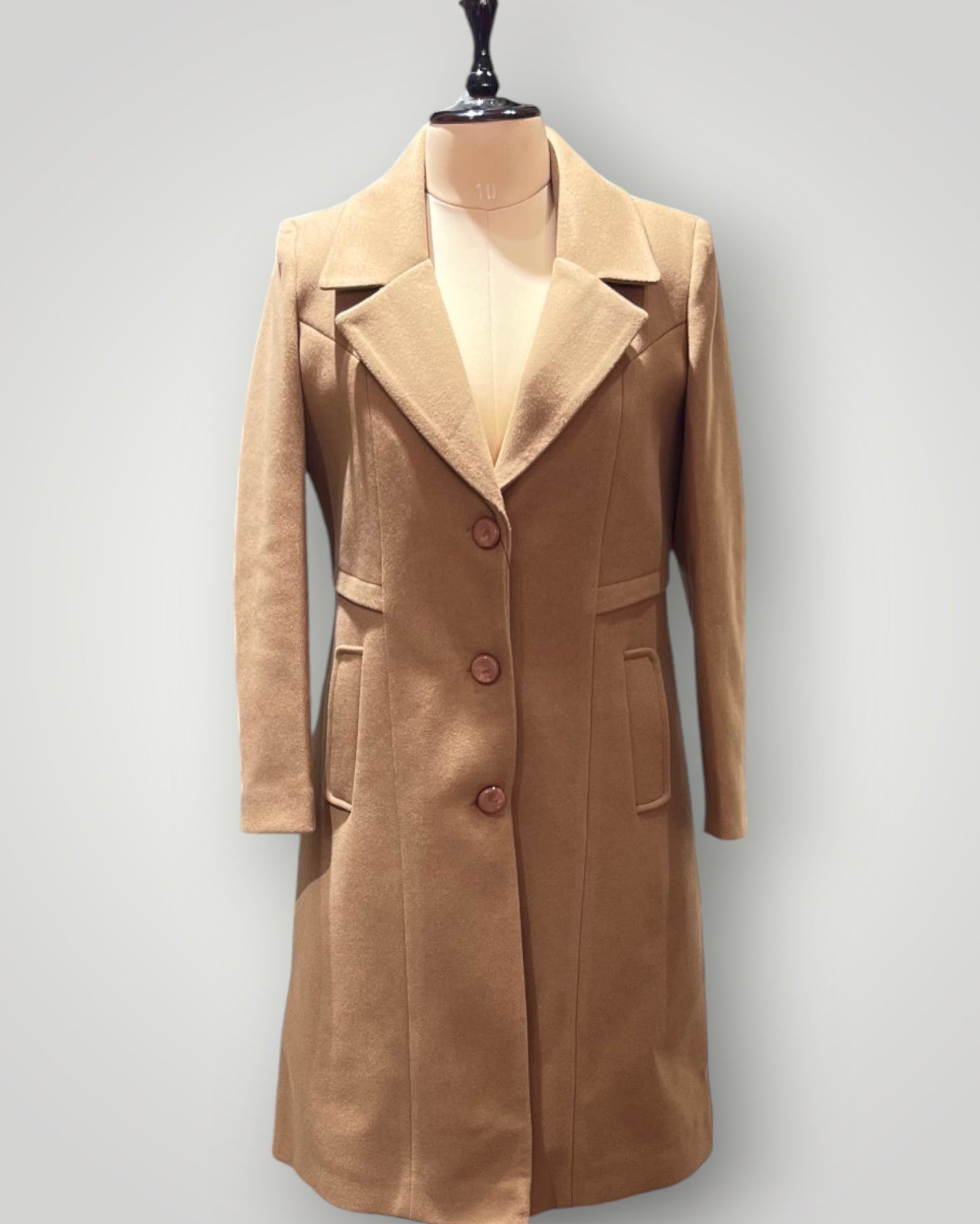 Beige Cashmere Overcoat