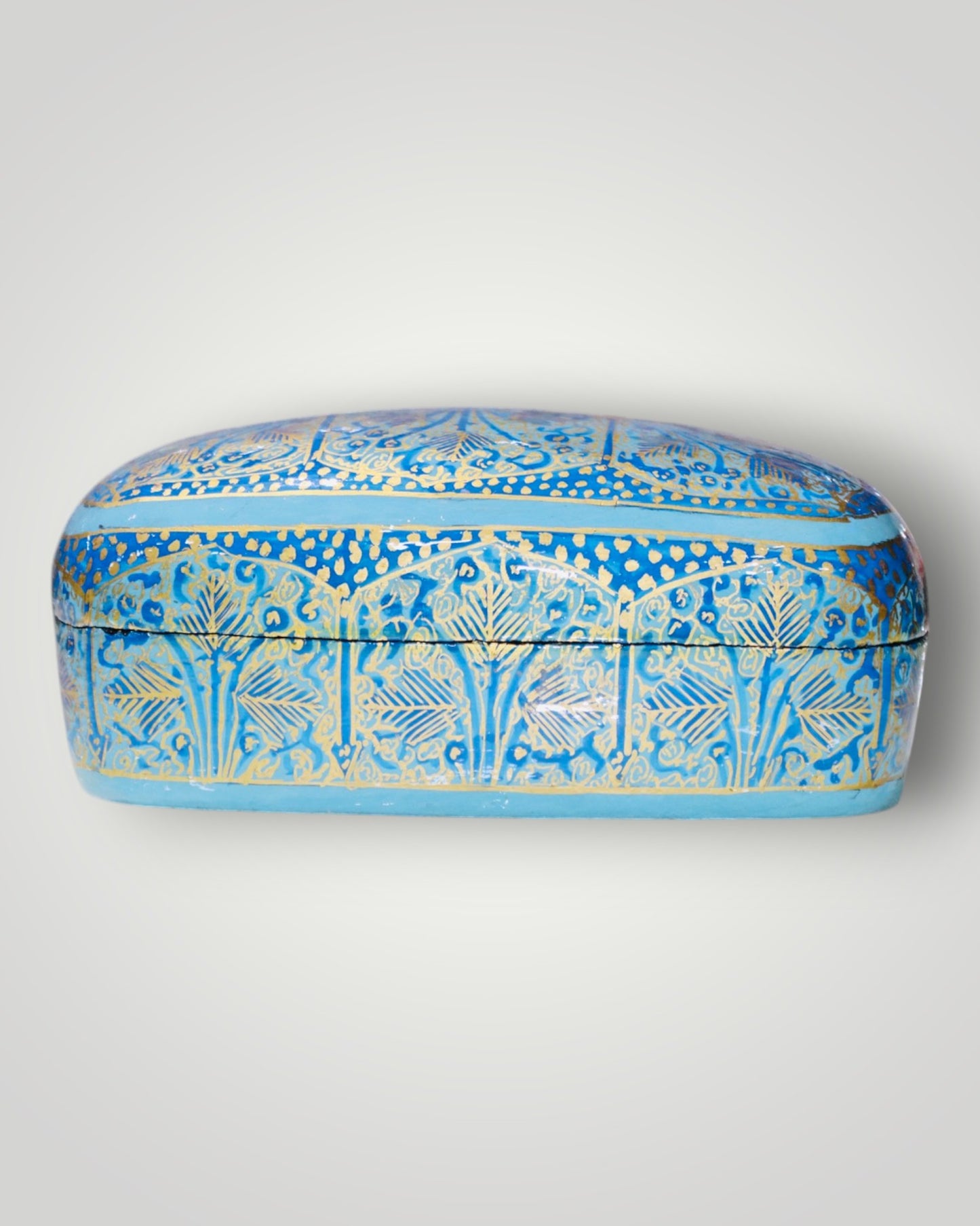 Blue Paper Mache Meter Box