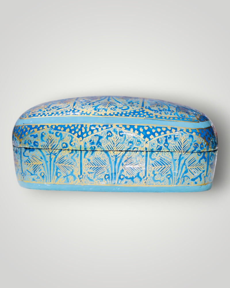 Blue Paper Mache Meter Box