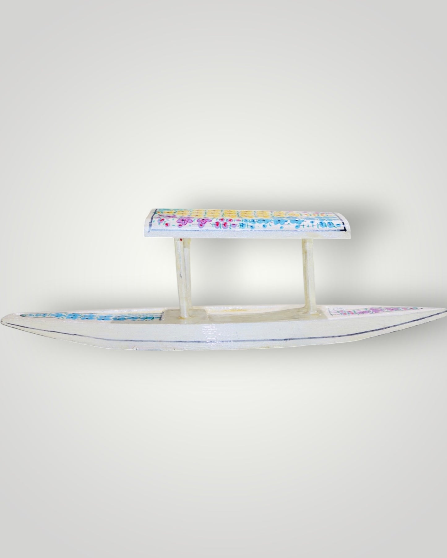 White Paper Mache Shikara