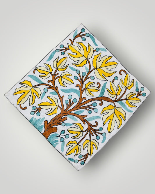 Pure Silk Chainstitch Cushion Cover