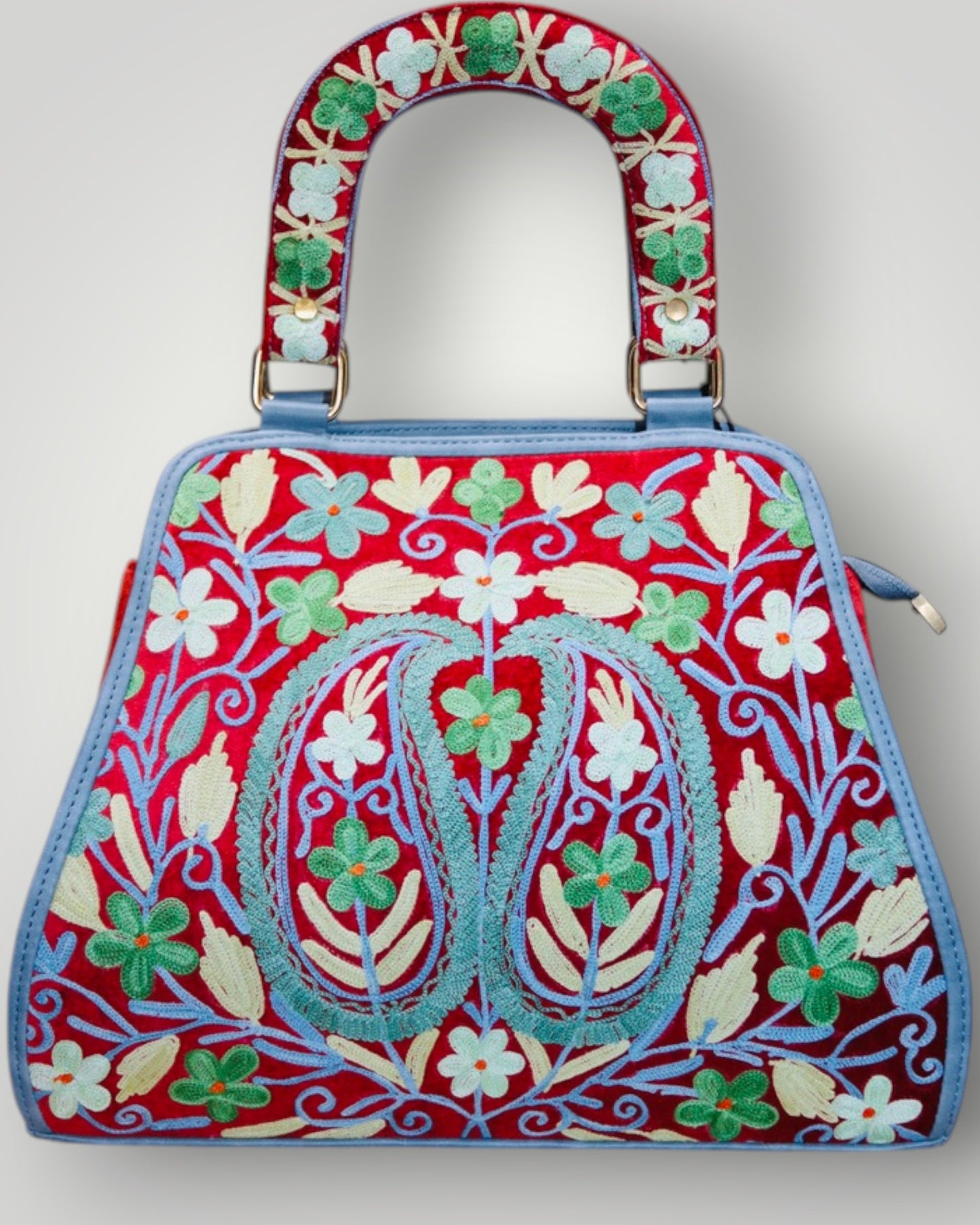 Crimson Ari Handmade Embroidered Handbag