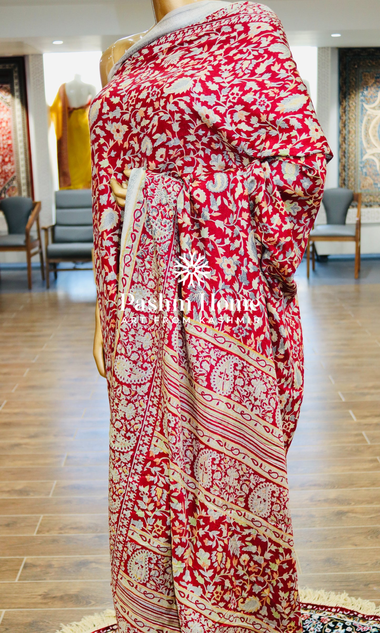 Pashmina Printed Silk Saree