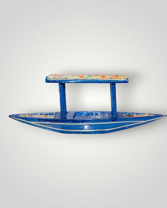 Blue Paper Mache Shikara