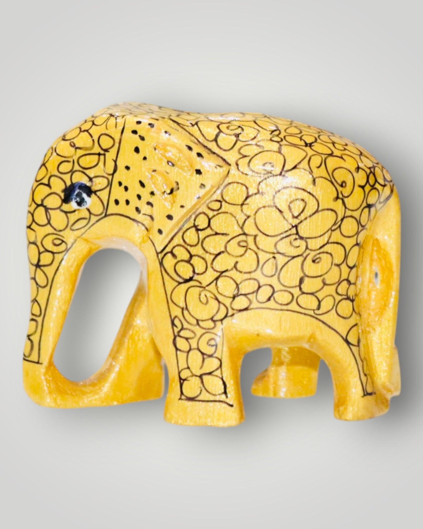 Yellow Paper Mache Elepahnt