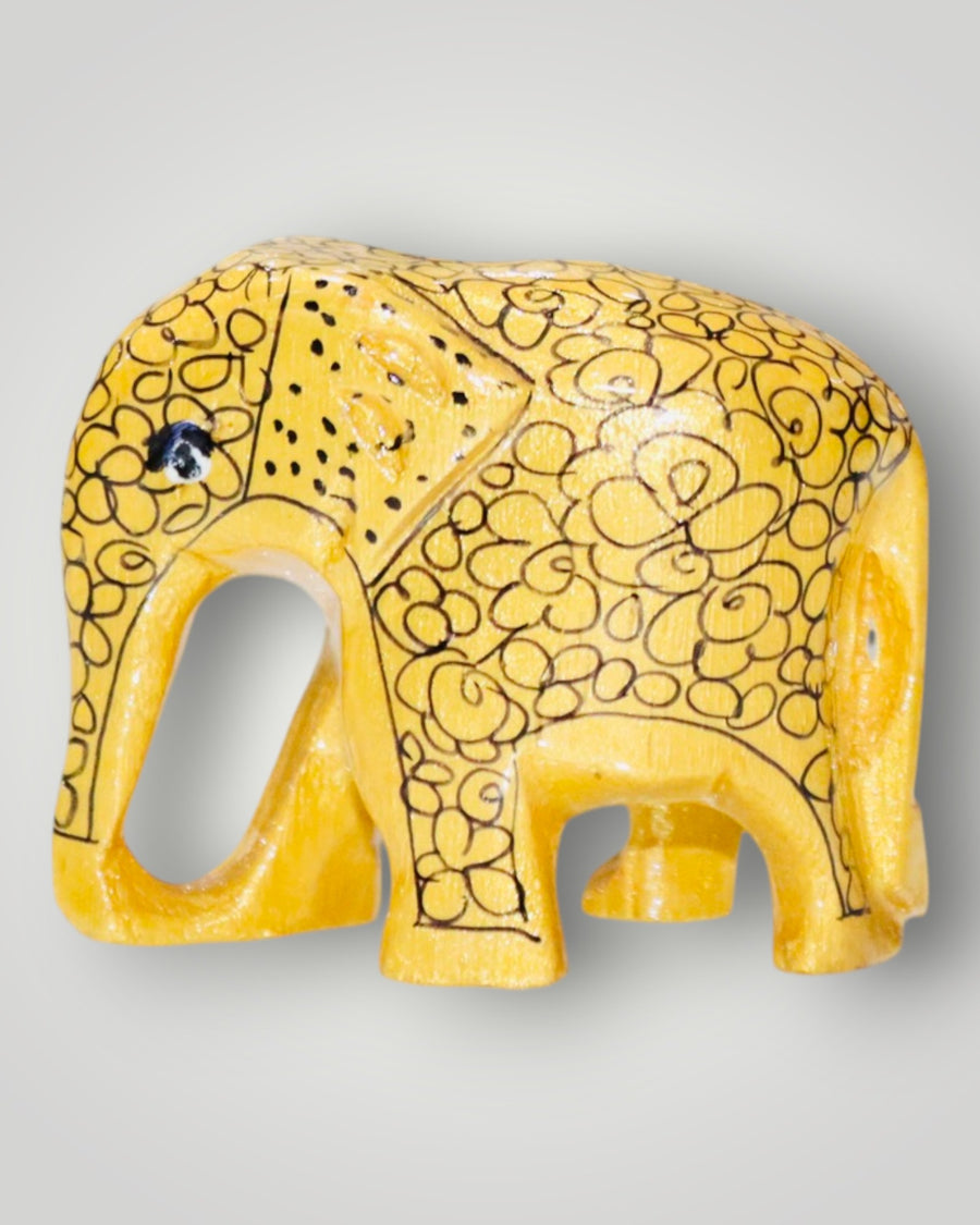 Yellow Paper Mache Elepahnt