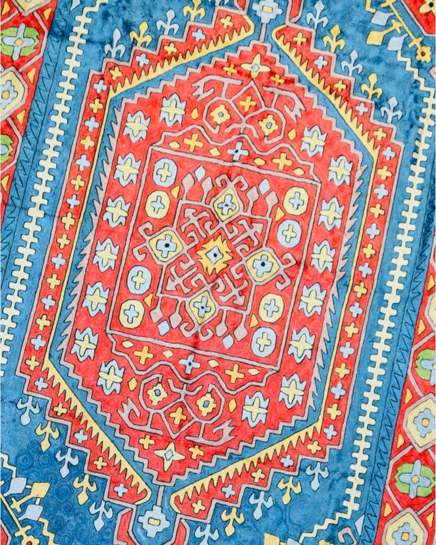 Silk Chainstitch Handmade Klim Rug